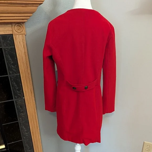Ampersand Avenue Womens Red Coat With Bow Size Large - Picture 6 of 11
